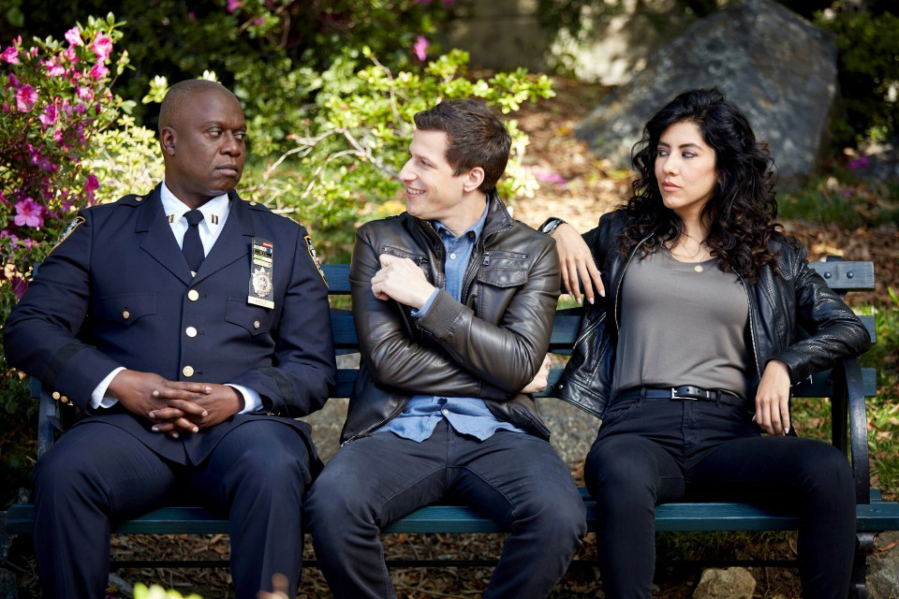 Andre Braugher, from left, Andy Samberg and Stephanie Beatriz star in &quot;Brooklyn Nine-Nine.&quot; (John P.