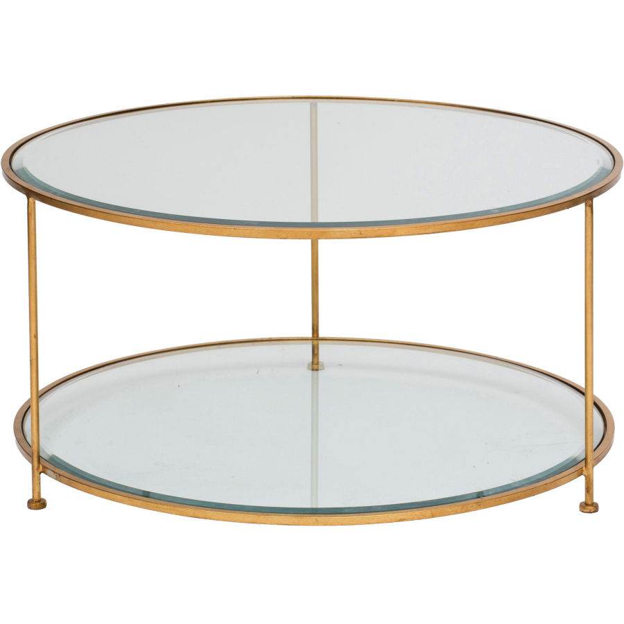 Worlds Away Rollo gold-leafed coffee table.