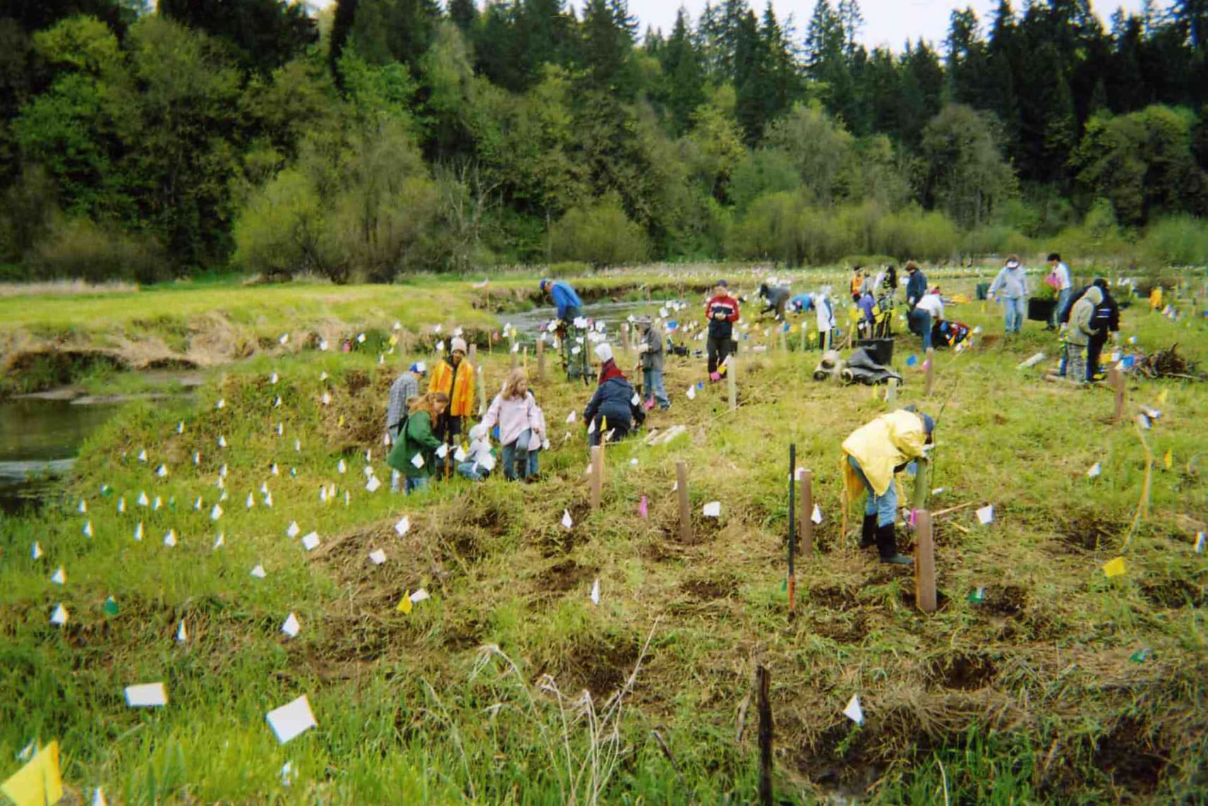Students from the People To People student ambassador program help plant trees along the Salmon Creek Greenway for Earth Day in April 2007. Planting this year with Clark Public Utilities’ StreamTeam as part of its 18th Annual Earth Day Fest will be from 8:30 a.m. to 12:30 p.m. Saturday near Klineline Pond.