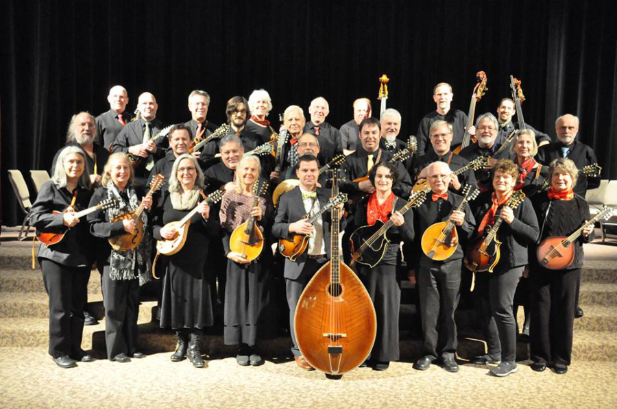 Strength in numbers: Eight strings per player plus one four-stringed mandobass equals a powerful 196 strings, all going strong as the Oregon Mandolin Orchestra visits Ridgefield&#039;s Old Liberty Theater on Sunday.
