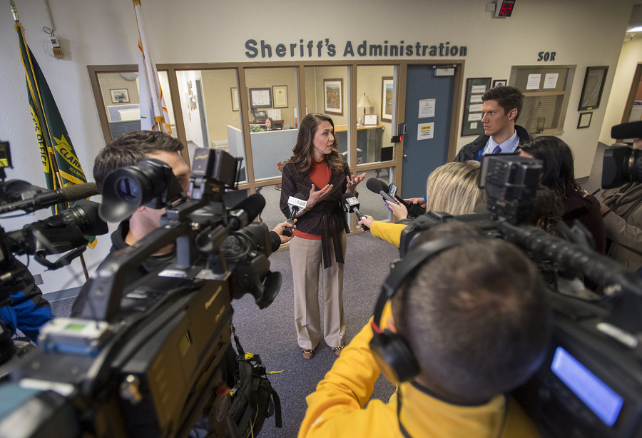 U.S. Rep. Jaime Herrera Beutler, R-Camas, tours the Clark County Jail on Thursday. Herrera Beutler has introduced legislation to allow the Department of Health and Human Services to offer loans and loan guarantees to substance abuse treatment centers, psychiatric hospitals and treatment facilities so they can build facilities to ease the pressure on jails that must Hedeal with substance abusers and the mentally ill.