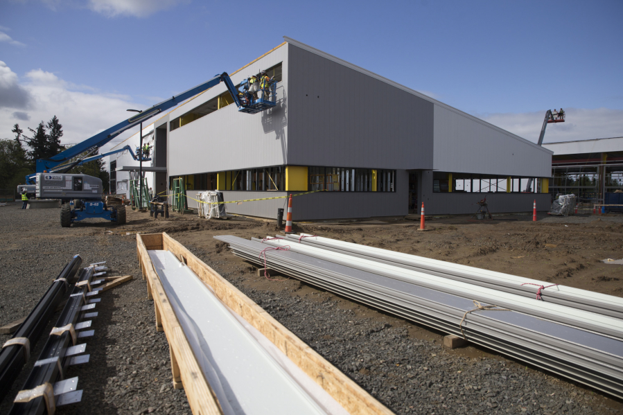 Construction continues Friday on the BPA&#039;s new regional maintenance facility at the company&#039;s Ross Complex in the Minnehaha neighborhood in Vancouver.