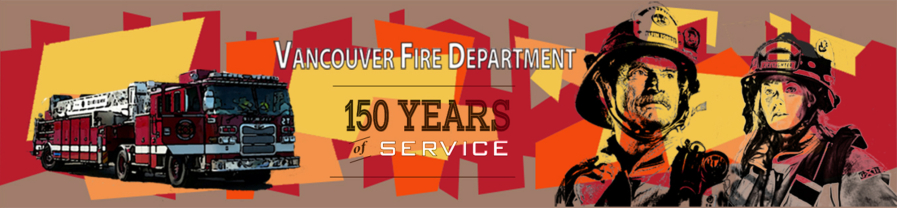 A mock-up of the planned mural commemorating the Vancouver Fire Department&#039;s 150th anniversary is displayed. The city partnered with the Clark County Mural Society for the mural, which teamed with local artist Guy Drennan to paint it. It&#039;ll go on the north wall of the Walgreen&#039;s building at 2515 Main St.