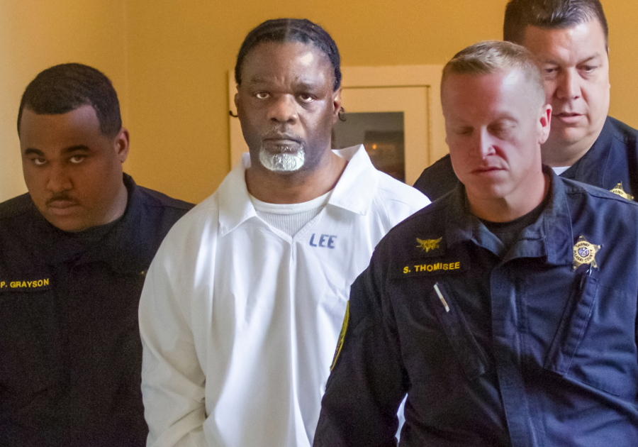 Ledell Lee appears in Pulaski County Circuit Court on Tuesday for a hearing in which lawyers argued to stop his execution which is scheduled for Thursday. Lee was executed Thursday night after being convicted of killing Debra Reese with a tire iron in February 1993 in Jacksonville.