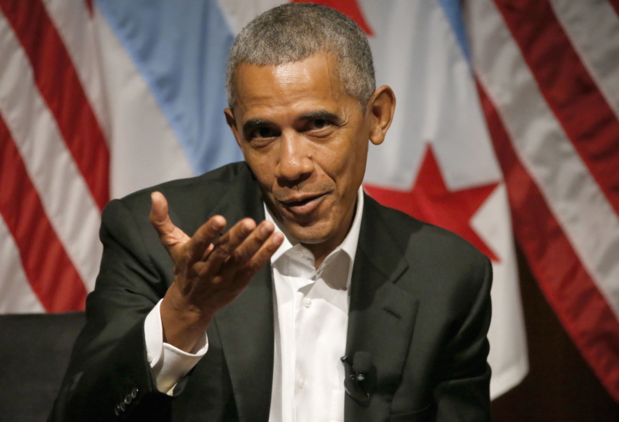 Former President Barack Obama hosts a conversation on civic engagement and community organizing Monday at the University of Chicago.