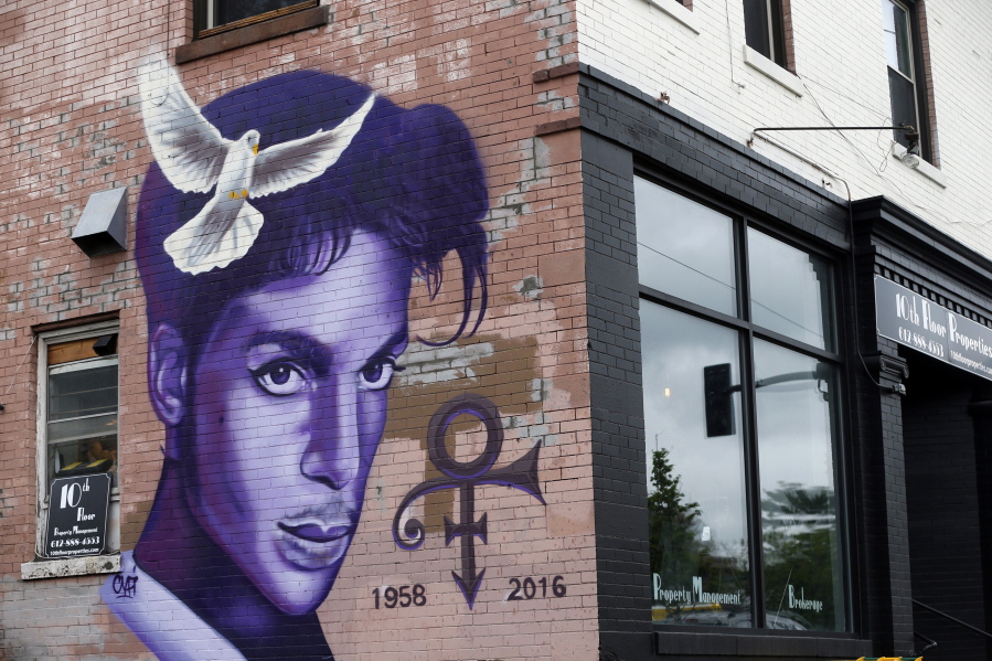 A mural honoring Prince, shown in August, adorns a building in the Uptown area of Minneapolis.