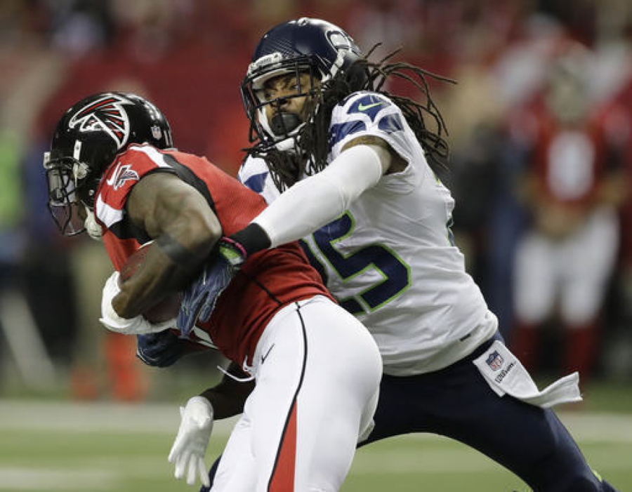 Seattle Seahawks general manager John Schneider said a trade involving Richard Sherman (25) is unlikely and that any offer at this point would have to go beyond anything the team has heard so far.