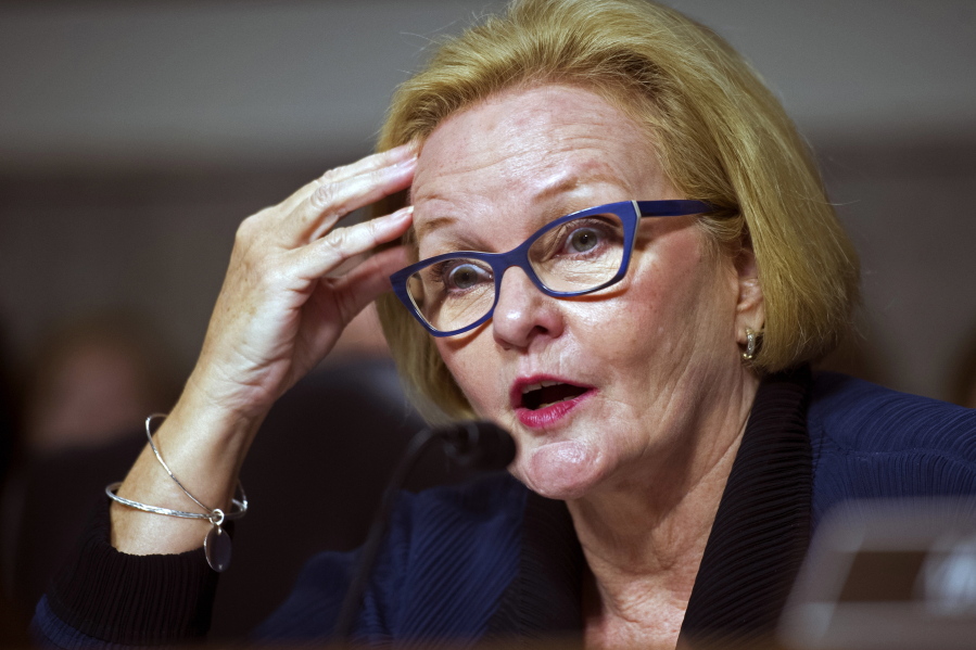 Sen. Claire McCaskill, D-Mo., speaks on Capitol Hill in Washington in 2016.