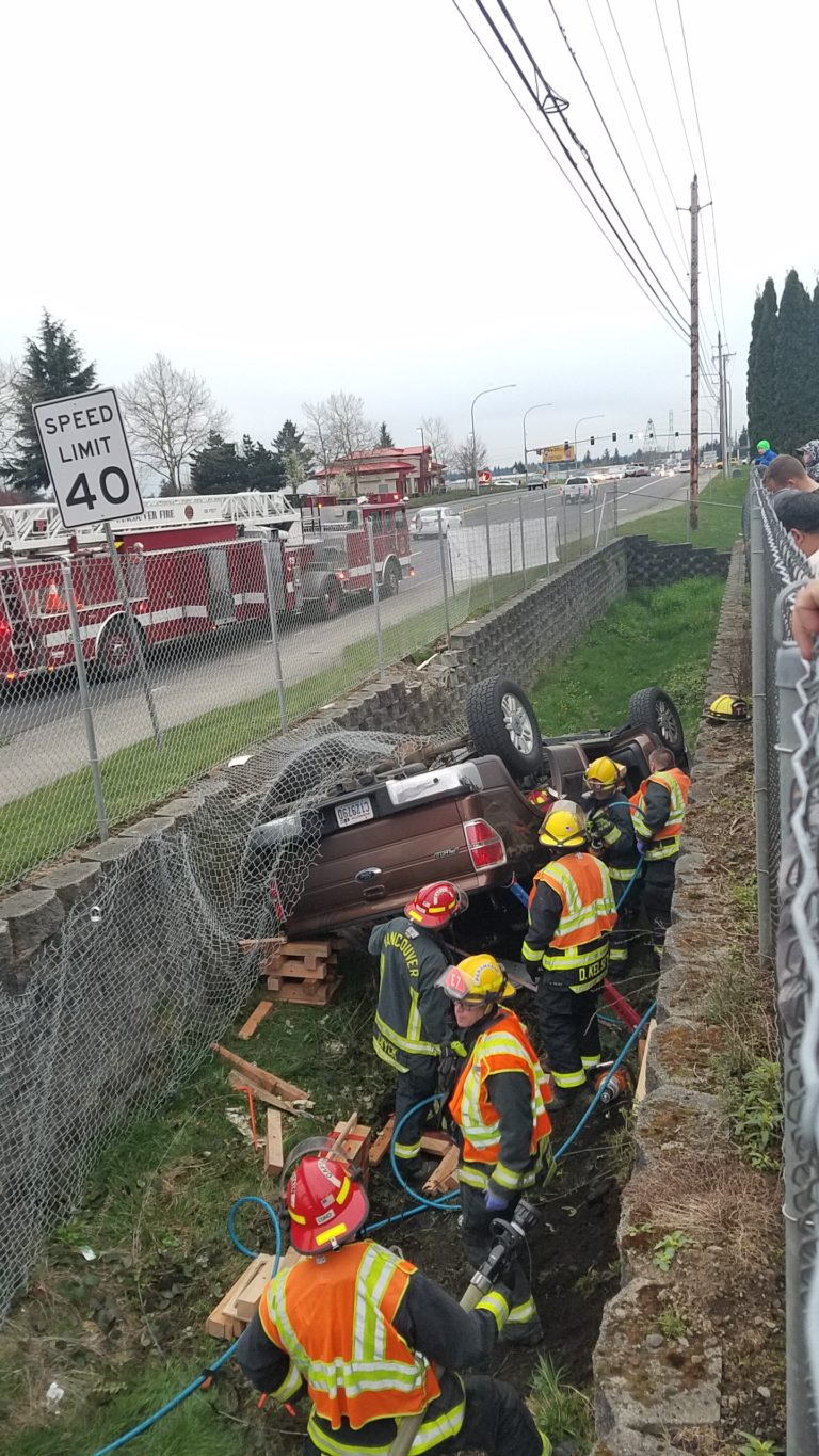 A Vancouver man was injured in a single-vehicle crash that Washington State Patrol said was caused by intoxicated driving.