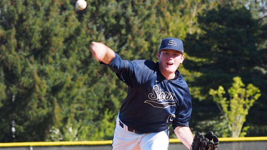 Brody Barnum of Skyview pitches against Union.