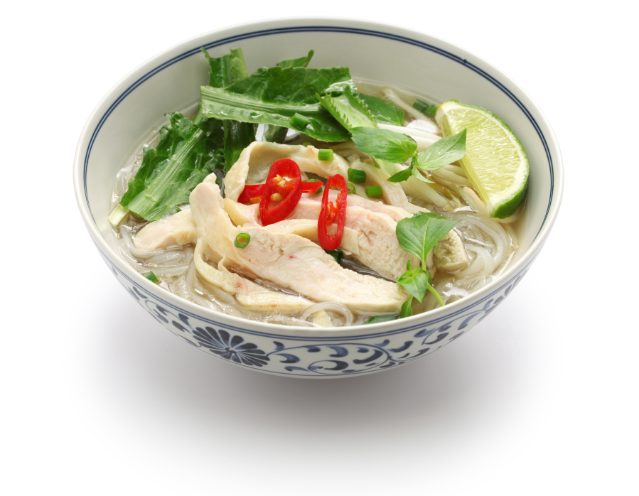 Pho ga, Vietnamese chicken rice noodle soup.