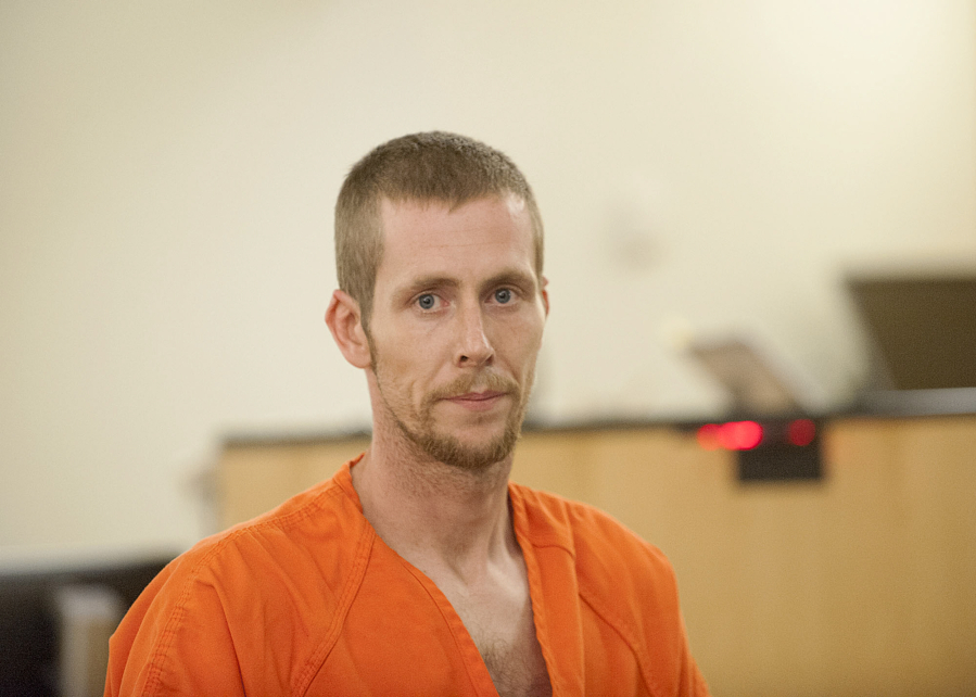 Tyson Ray Beavers makes a first appearance Aug. 12, 2016, in Clark County Superior Court in connection with an August 2013 attempted robbery at a residential marijuana grow in Hazel Dell. Beavers was sentenced Wednesday to 66 months in prison.