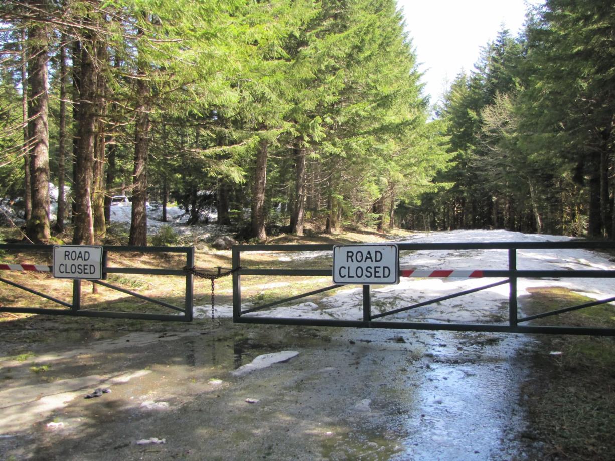 Road No. 83 is gated closed at Marble Mountain Sno-Park. The popular Lahar and Lava Canyon areas on the south side of Mount St. Helens will not be accessible for Memorial Day weekend.
