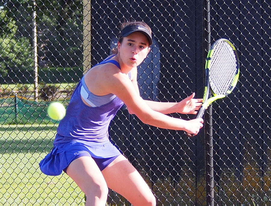 Columbia River sophomore Faith Grisham makes her second trip to the WIAA state tennis tournament, this year at Class 2A at the University of Washington. She enters the event undefeated on the season.