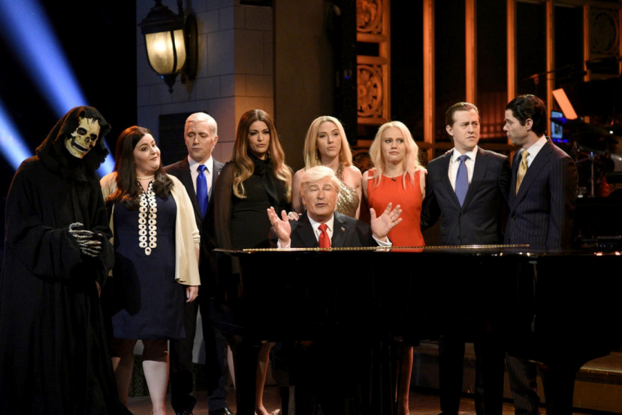 The season-finale cold open of “Saturday Night Live,” featuring parodies of Trump and those in his orbit.
