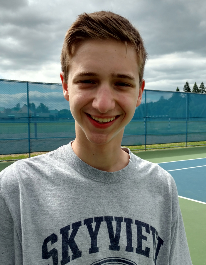 Skyview junior Andrew Kabacy won the WIAA Class 4A state singles title on Saturday, May 27, 2017 at Richland.