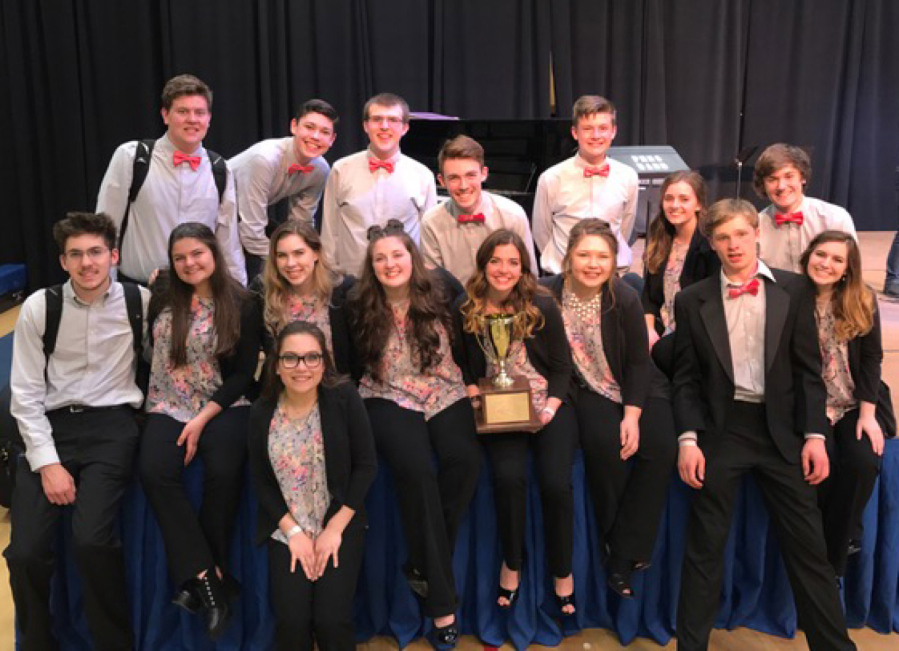 Battle Ground: Members of the Battle Ground High School vocal ensemble, which placed first at the 42nd Annual Pleasant Hill Invitational Jazz Festival.