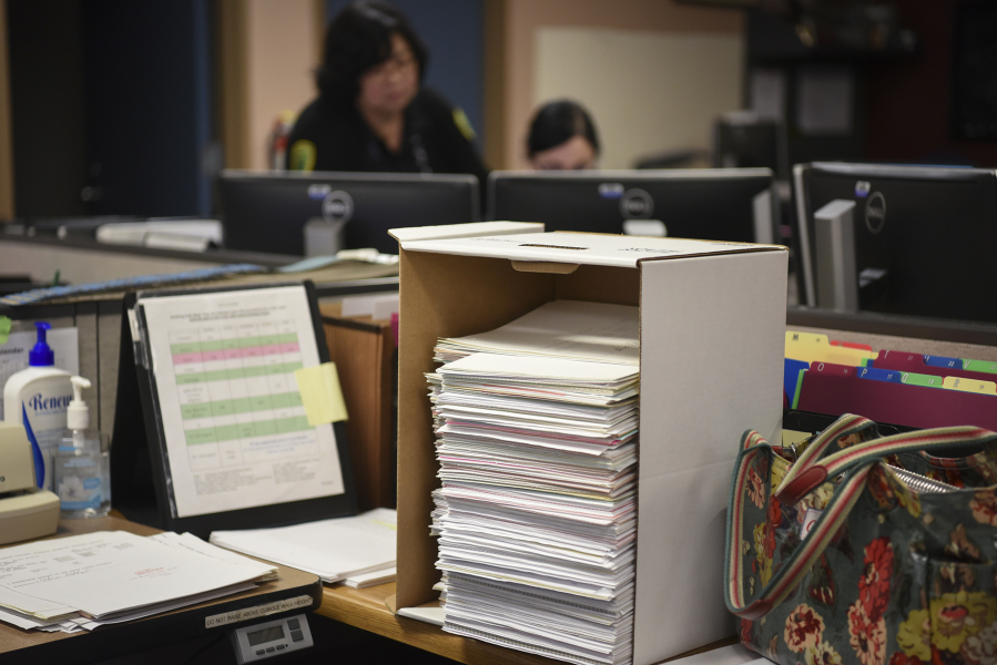 The sheriff&#039;s office records unit has less work after a contract with the Vancouver Police Department ended, but it still receives many complex and time-consuming requests that require workers to carefully comb through hefty stacks of sensitive documents.