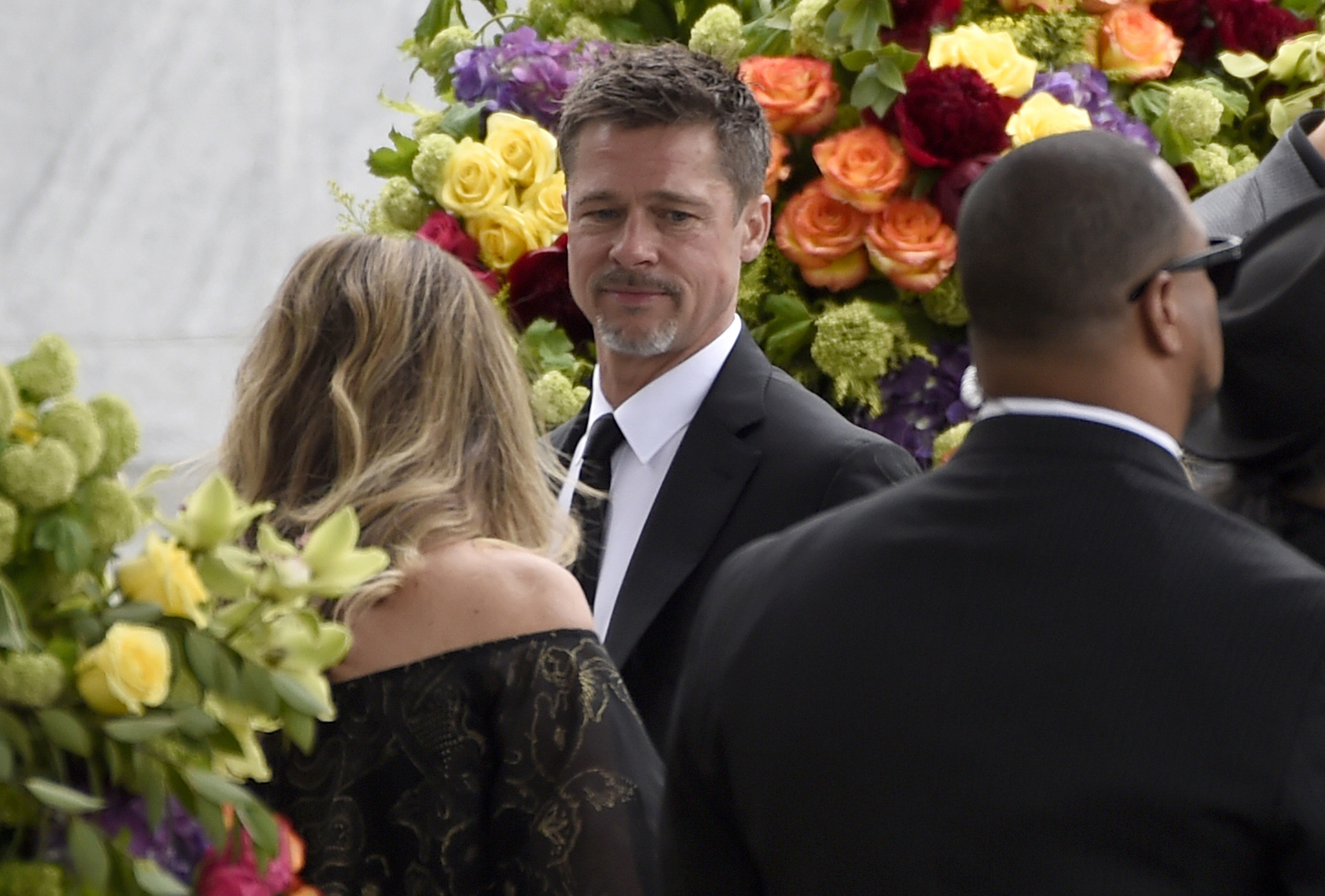 Brad Pitt attends a memorial service for Chris Cornell at the Hollywood Forever Cemetery on Friday, May 26, 2017, in Los Angeles.