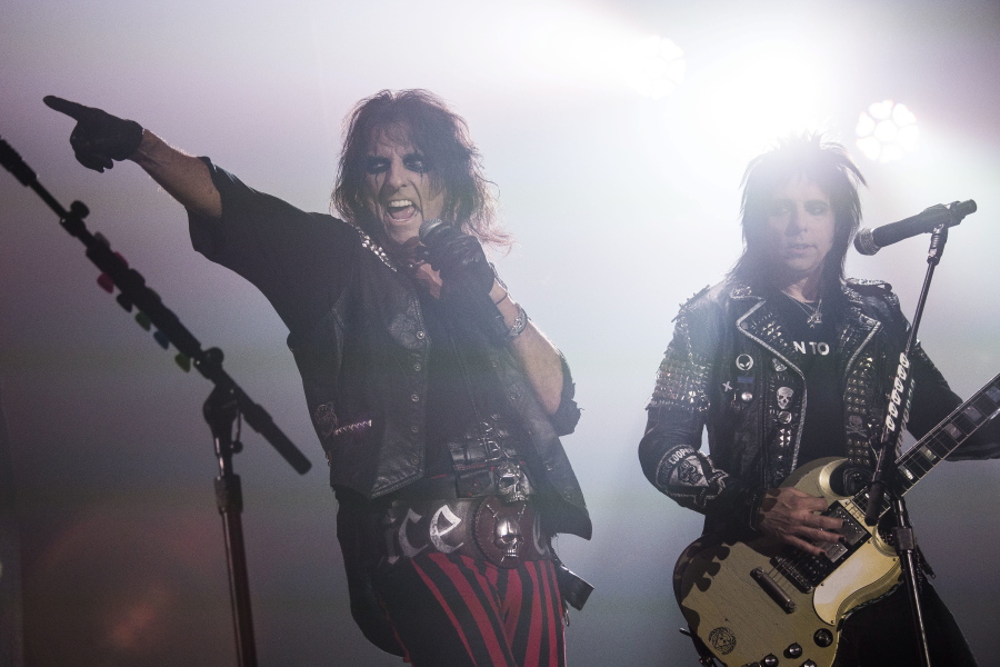Alice Cooper performs at Wembley Arena in London in 2015.