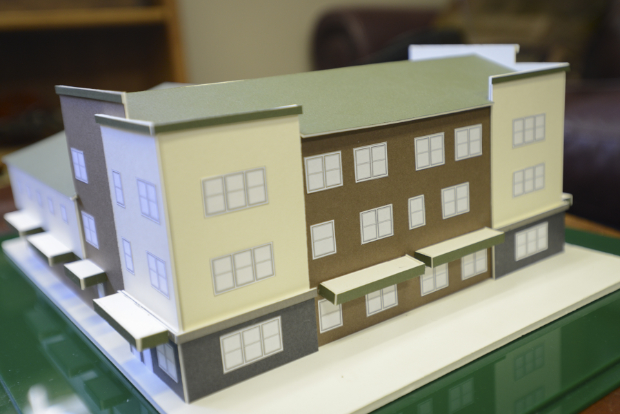 A model of the future family resource center at Open House Ministries’ campus.