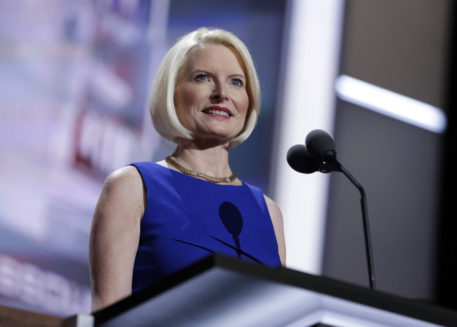 Callista Gingrich is seen during the Republican National Convention in Cleveland. The Trump administration has tapped Callista Gingrich, the wife of former House Speaker Newt Gingrich to be the next U.S. ambassador to the Vatican.