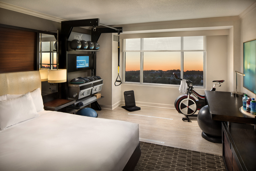 At the end of May, the Hilton McLean in Virginia became one of two Hiltons to offer Five Feet to Fitness rooms equipped with 11 pieces of workout equipment and accessories.