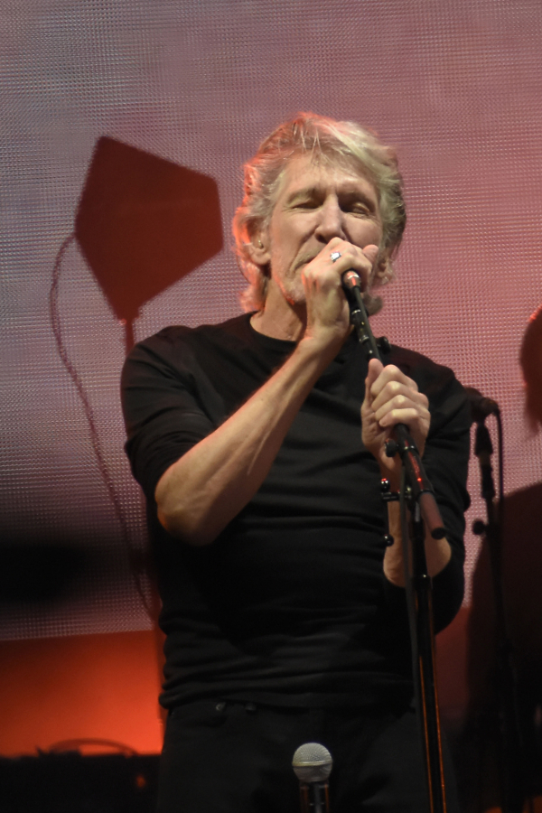 Singer Roger Waters formerly of British band Pink Floyd performs at Zocalo of Mexico in 2016.