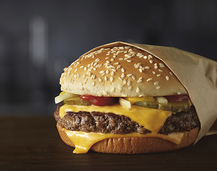 A Quarter Pounder burger.