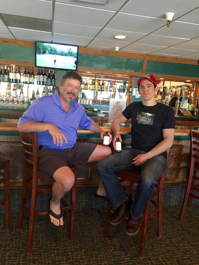 Dave Silagy and Mitchell Silagy, creators of Silagy Sauce, at The Cedars on Salmon Creek.
