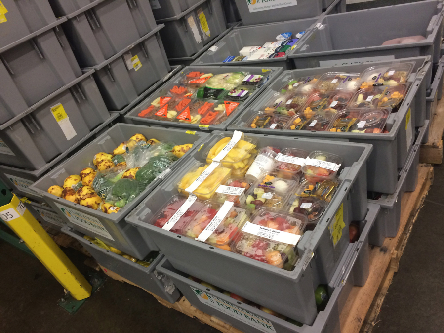 Fruits and vegetables in the Clark County Food Bank await distribution. Clark College’s Penguin Pantry hopes to partner with the county food bank.
