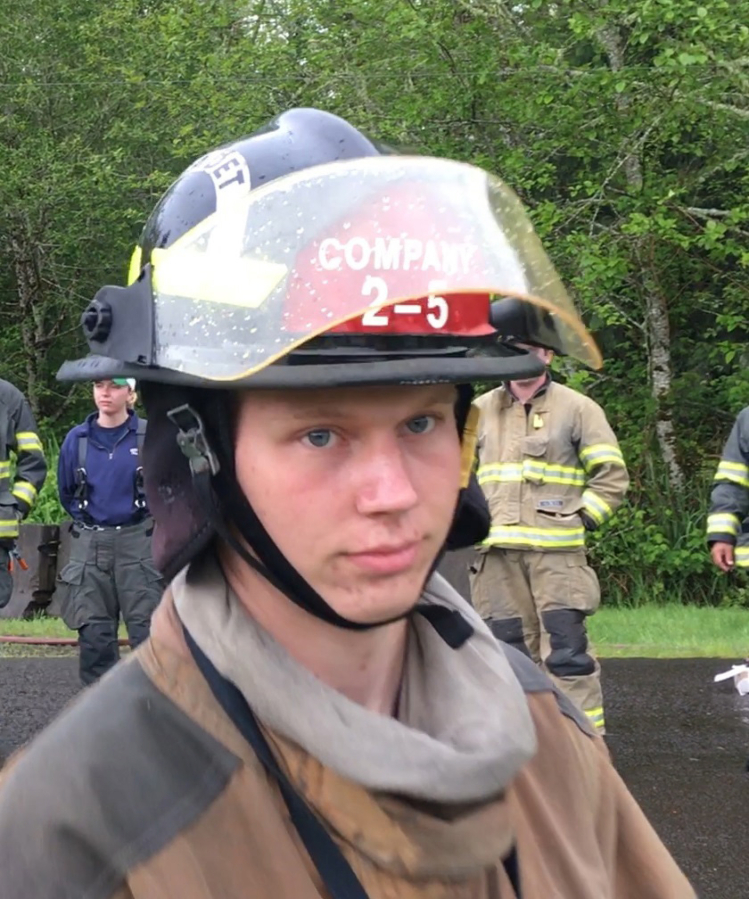 Hazel Dell: Skyview High School senior Nathan Holmgren, 18, was named Fire Cadet Distinguished Graduate, essentially valedictorian, from the Fire Cadet Program as part of the Cascadia Tech Academy in Vancouver.
