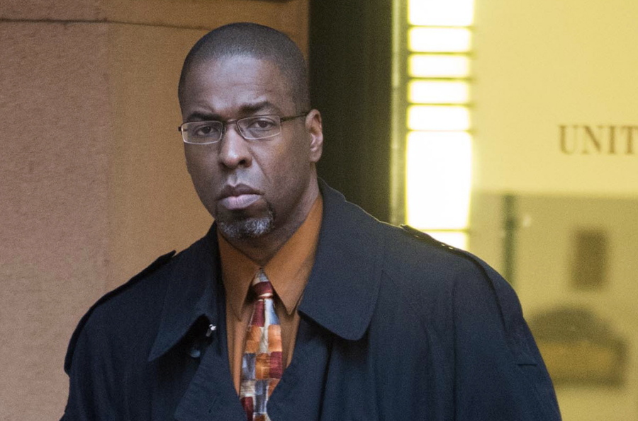 Former CIA officer Jeffrey Sterling leaves federal court in Alexandria, Va. A federal appeals court on Thursday, upheld all but one of the convictions of Sterling, found guilty of leaking government secrets to a reporter.