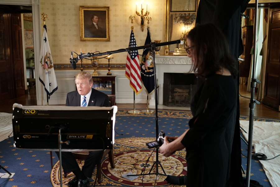President Donald Trump appears in “The Words That Built America,” airing on the Fourth of July on HBO.