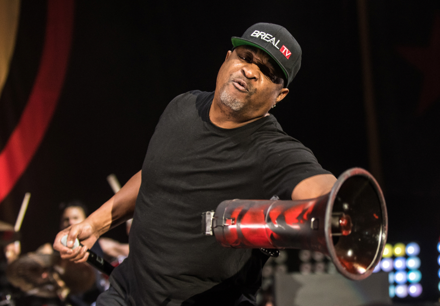 Chuck D of Prophets of Rage performs at the Shoreline Amphitheatre on in 2016 in Mountain View, Calif.
