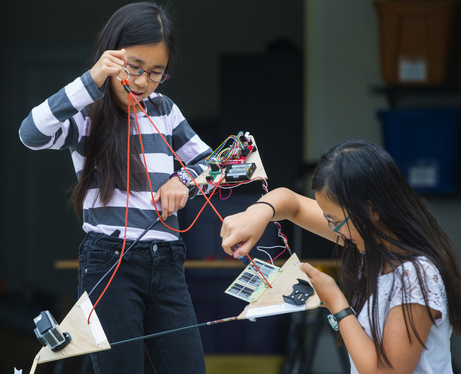Seattle sisters Kimberly and Rebecca Yeung, ages 10, and 12, are participating in a citizen science project to study the solar eclipse. They have created the Loki Lego Launcher, with a GPS tracker, solar panel and video camera, which they will launch in Wyoming with a weather balloon.