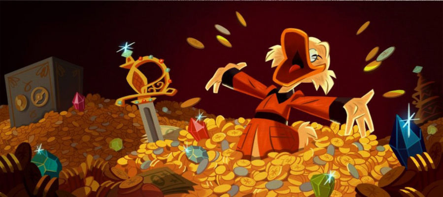 Scrooge McDuck still very much loves his money in the new Disney XD “DuckTales” series.