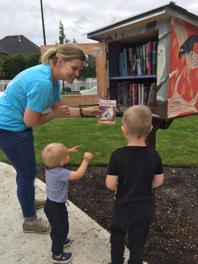 Ridgefield: The new Free Little Library in Ridgefield, where residents can drop off a book and take some home.