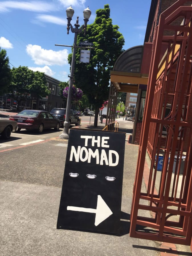 The Nomad’s Gourmet Hot Dogs is now located at the Columbia Food Park in downtown Vancouver.