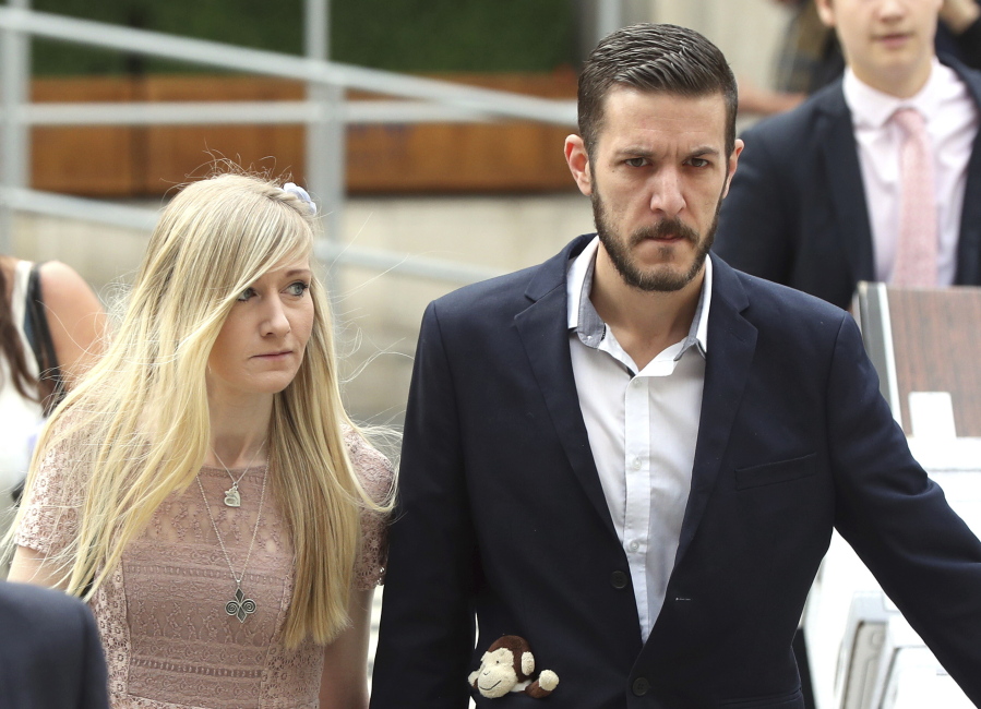 The parents of critically ill baby Charlie Gard, Connie Yates and Chris Gard arrive at the Royal Courts of Justice in London on Thursday. The parents Charlie Gard who has a rare disease returned to a court in London on Thursday, hoping for a fresh analysis of their wish to take the critically ill child to the United States for medical treatment.