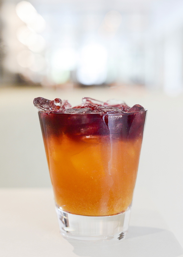 An uku rouge cocktail (John Barkley/The Culinary Institute of America via AP)