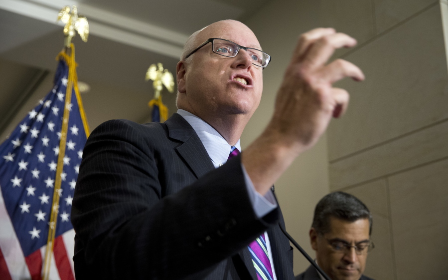 Rep. Joe Crowley, D-N.Y. speaks June 22 during a news conference on Capitol Hill in Washington. Republicans are fending off questions about Russia and the Trump campaign, and dealing with an unpopular health care plan. But Democrats have yet to unify behind a clear, core message that will help them take advantage of their opponents’ struggles.