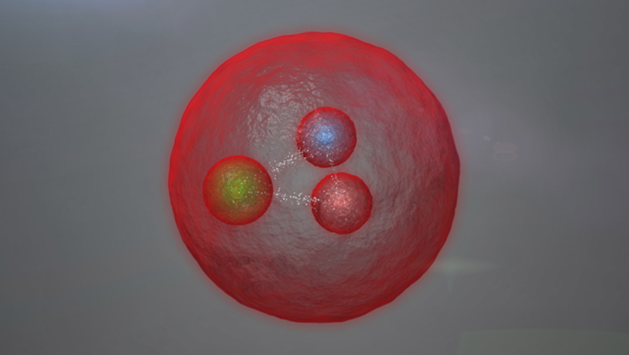 This image provided by CERN shows an artist’s conception of a new subatomic particle.