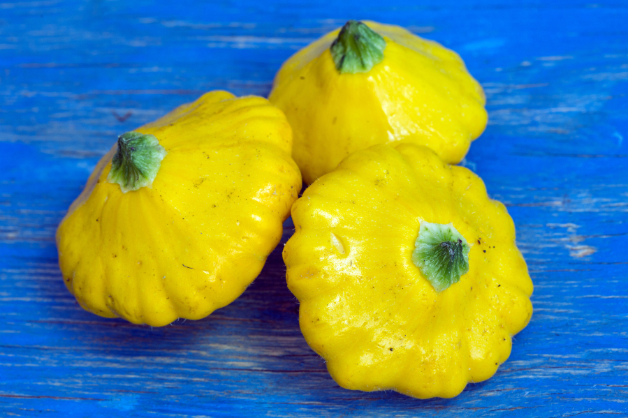 Pattypan squash come in green, white, yellow and bi-colored varieties.