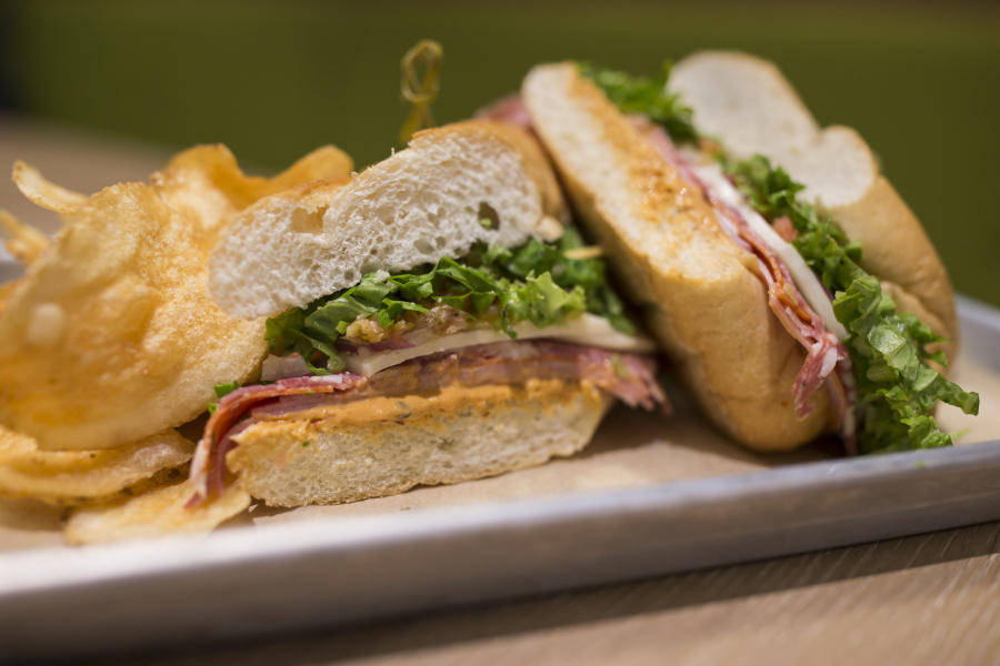 The Italian grinder is one of the sandwich options at Butcher & Baker at the Ilani Casino Resort.
