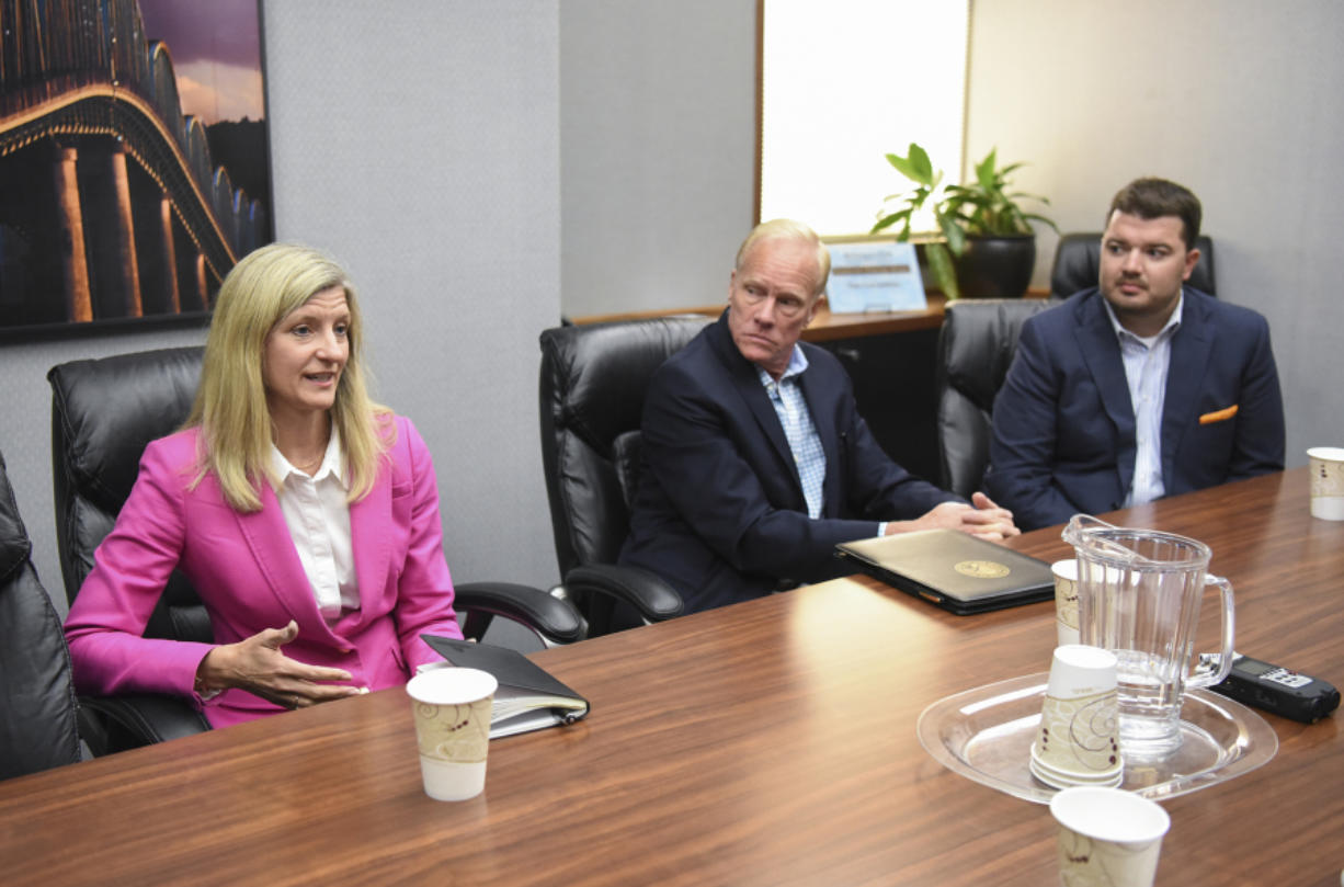 Republican state Representatives Vicki Kraft, left, Paul Harris and Brandon Vick look back at the long sessions in Olympia with The Columbian’s Editorial Board.
