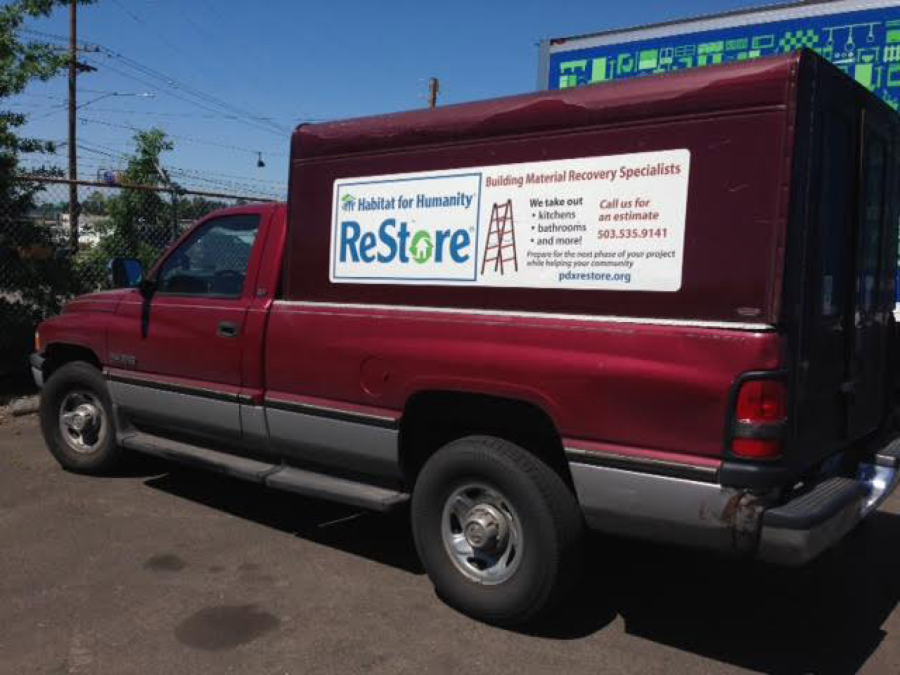 This truck was stolen from the Habitat for Humanity ReStore’s offices in Portland. Anyone who sees the vehicle is asked to call the Portland Police Bureau’s nonemergency number: 503-823-3333.