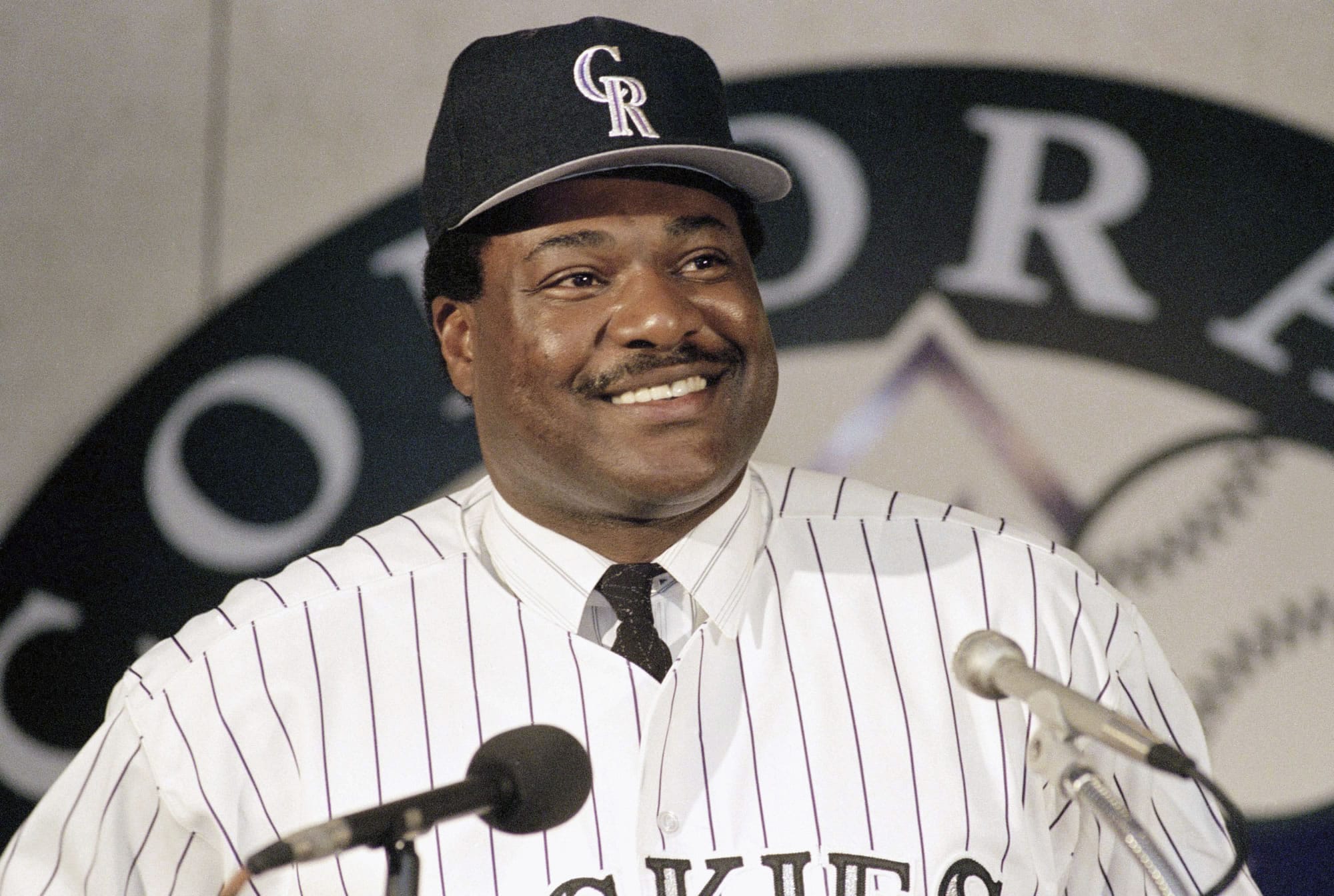 Don Baylor, pictured here in 1992 after being named the first manager of the Colorado Rockies, has died. He was 68. Baylor died Monday, Aug. 7, 2017, at a hospital in Austin, Texas.