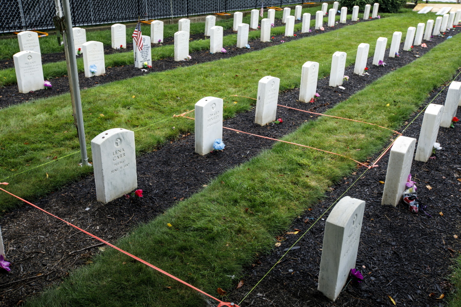 Headstones are shown Monday at Carlisle Barracks Cemetery in Carlisle, Pa.
