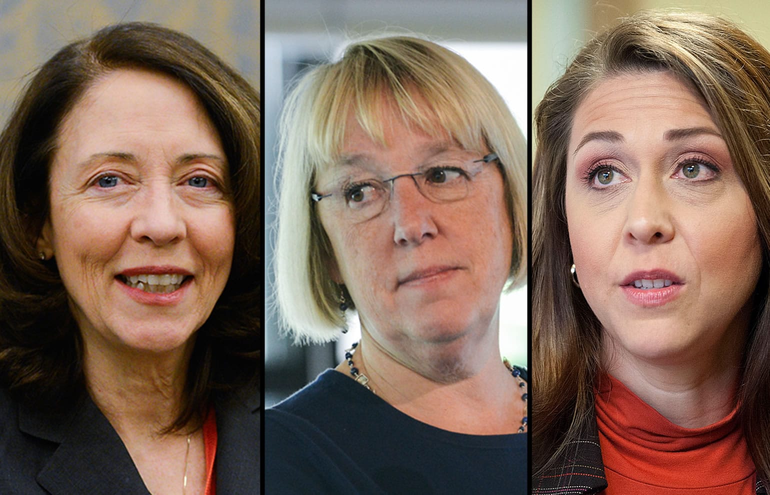 Sen. Maria Cantwell, from left, Sen. Patty Murray, and Rep.
